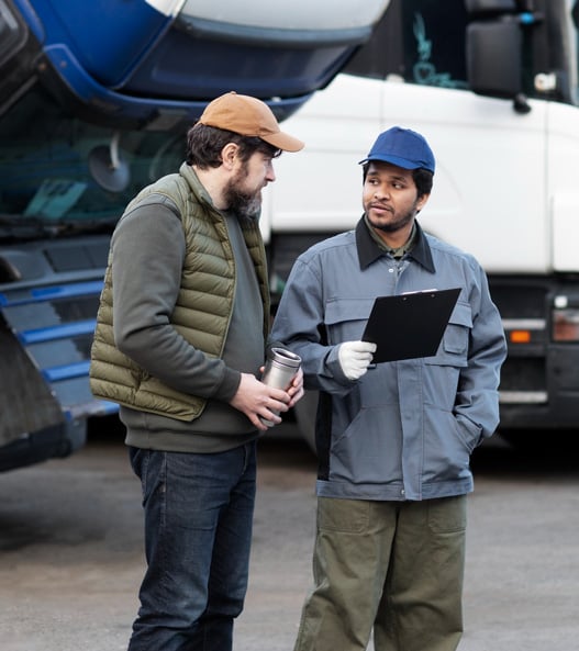 Global logistics team at work